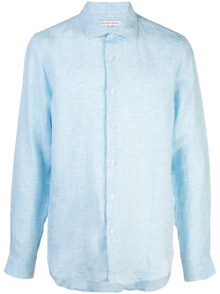 Orlebar Brown Classic Collar Button Shirt - Blue