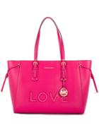 Michael Michael Kors Embellished Voyager Tote Bag - Pink & Purple