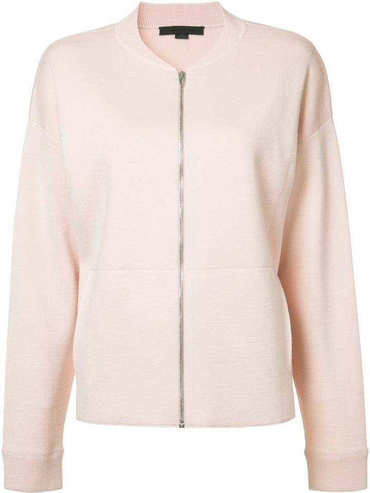 Alexander Wang Lightweight Bomber Jacket, Women's, Size: Medium, Pink/purple, Silk/nylon/spandex/elastane/merino