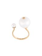 Delfina Delettrez 'pearl Piercing' Diamond Ring, Women's, Size: 54, Metallic