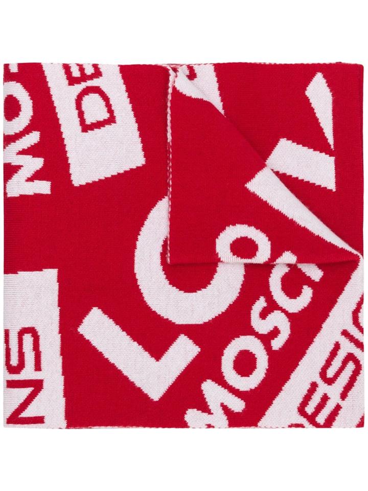 Love Moschino Logo Scarf - Red