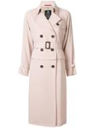 Loveless Pleated Panel Trench Coat - Pink