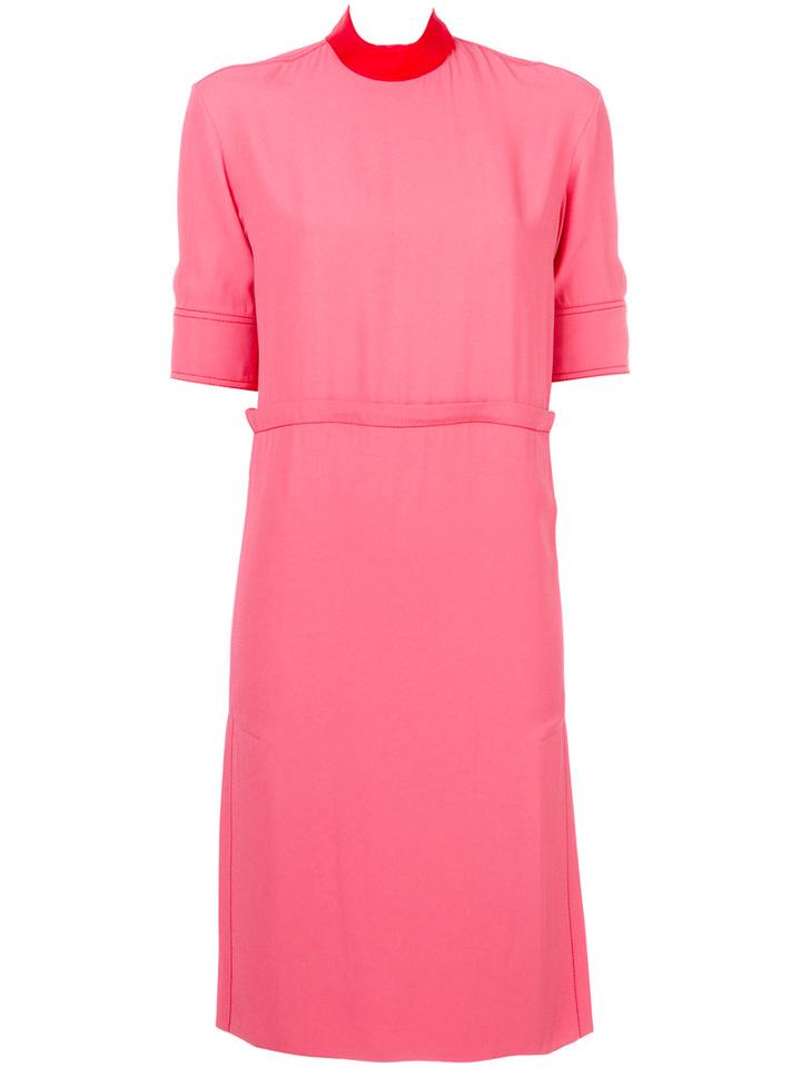 Marni - Crépe Dress With Scarf - Women - Silk/acetate/viscose - 40, Pink/purple, Silk/acetate/viscose