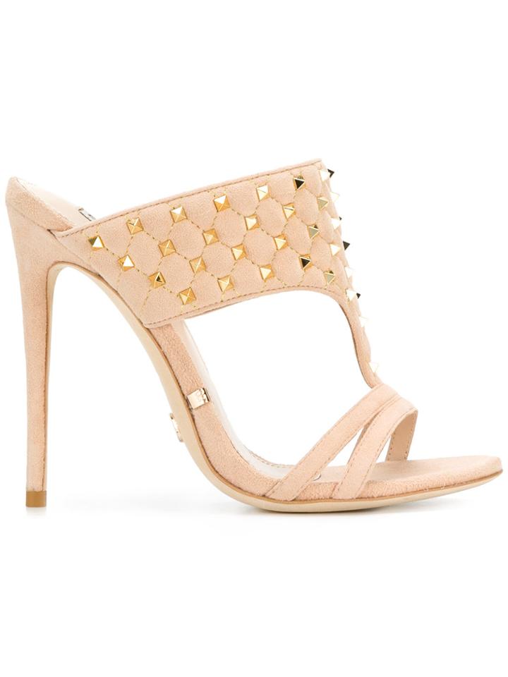 Gianni Renzi Studded Open-toe Sandals - Nude & Neutrals