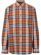 Burberry Vintage Check Cotton Poplin Shirt - Orange