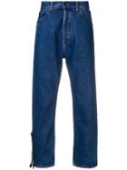 Palm Angels Zip Trim Straight Jeans - Blue