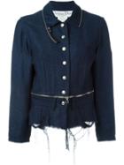 Christian Dior Vintage Distressed Jacket, Women's, Size: 40, Blue