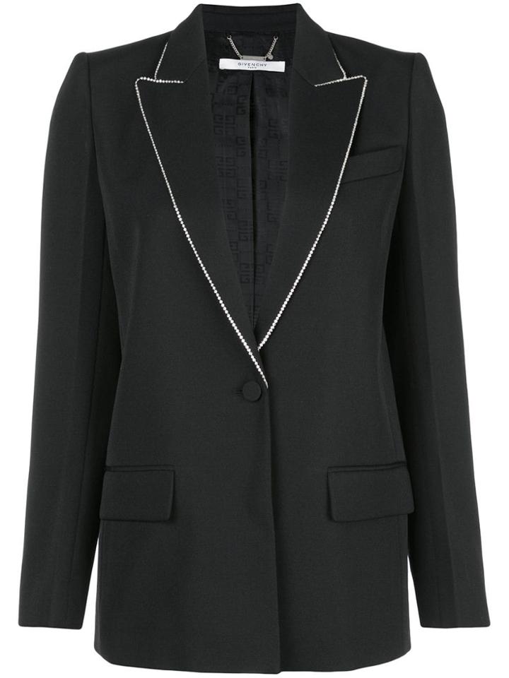 Givenchy Embellished Lapel Blazer - Black