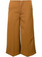 Marni Wide Leg Culottes, Women's, Size: 36, Yellow/orange, Virgin Wool