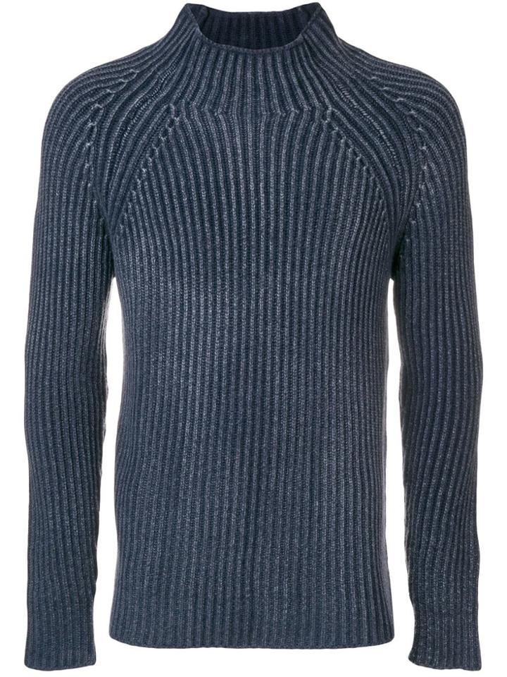 Drumohr Knit Turtleneck Jumper - Blue