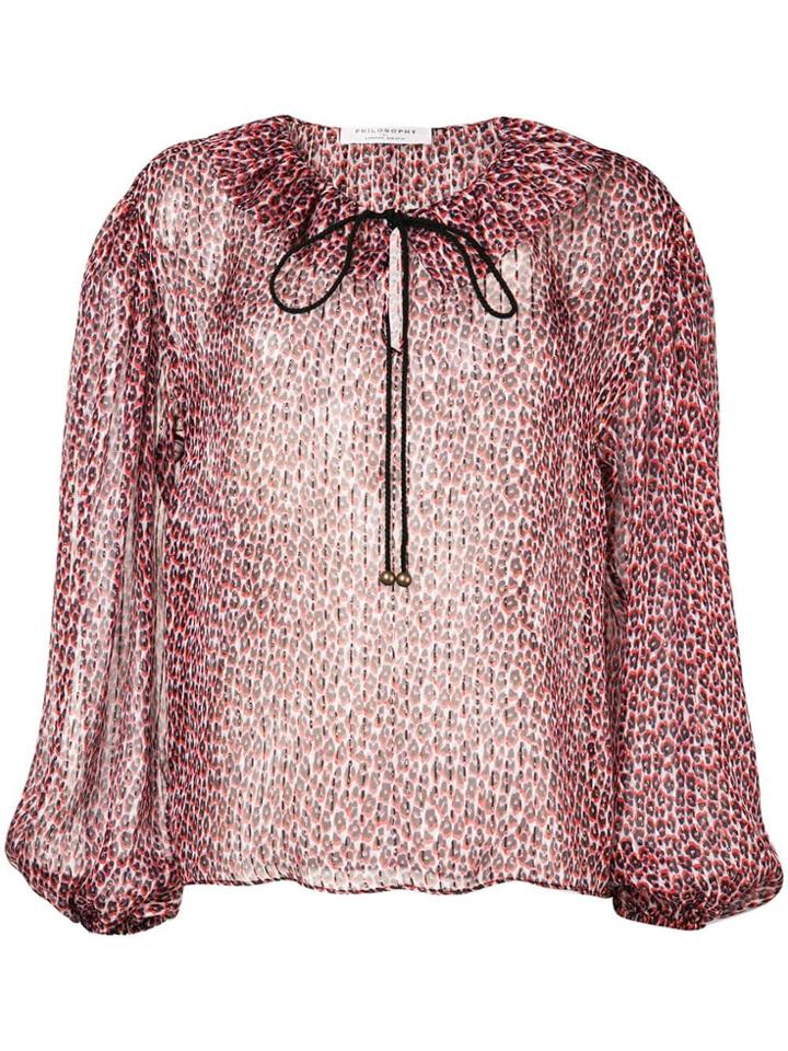 Philosophy Di Lorenzo Serafini Leo Printed Blouse - Red