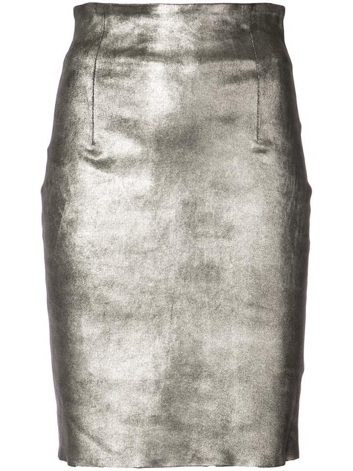 Theperfext Pencil Skirt - Metallic