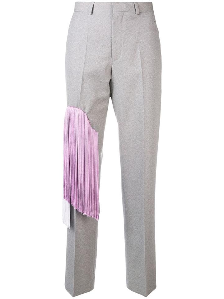 Each X Other Fringed Colourblock Trousers - Grey