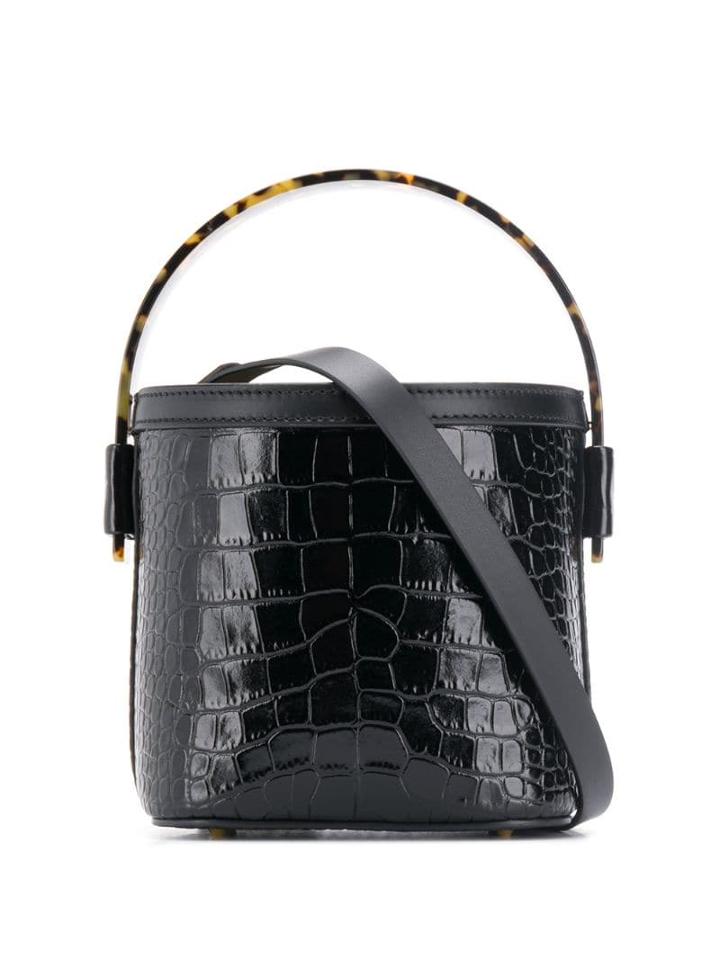 Nico Giani Crocodile Effect Buckle Bag - Black