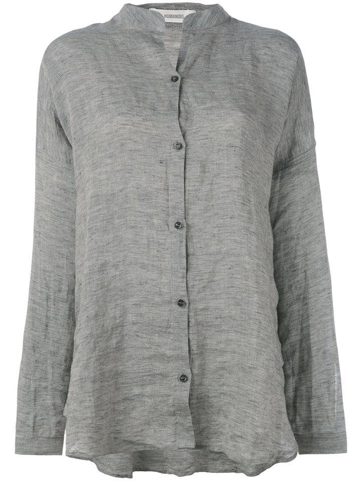 Humanoid - 'sena' Shirt - Women - Linen/flax - S, Grey, Linen/flax
