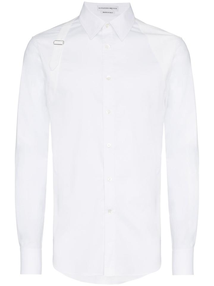 Alexander Mcqueen Belt Embellished Shirt - White