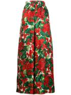 Dolce & Gabbana Floral Palazzo Trousers - Red