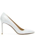 Francesco Russo Pointed Toe Pumps - White