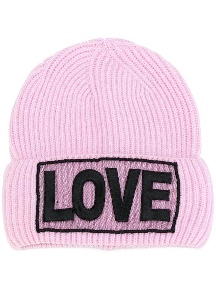 Versace Love Manifesto Beanie - Pink & Purple