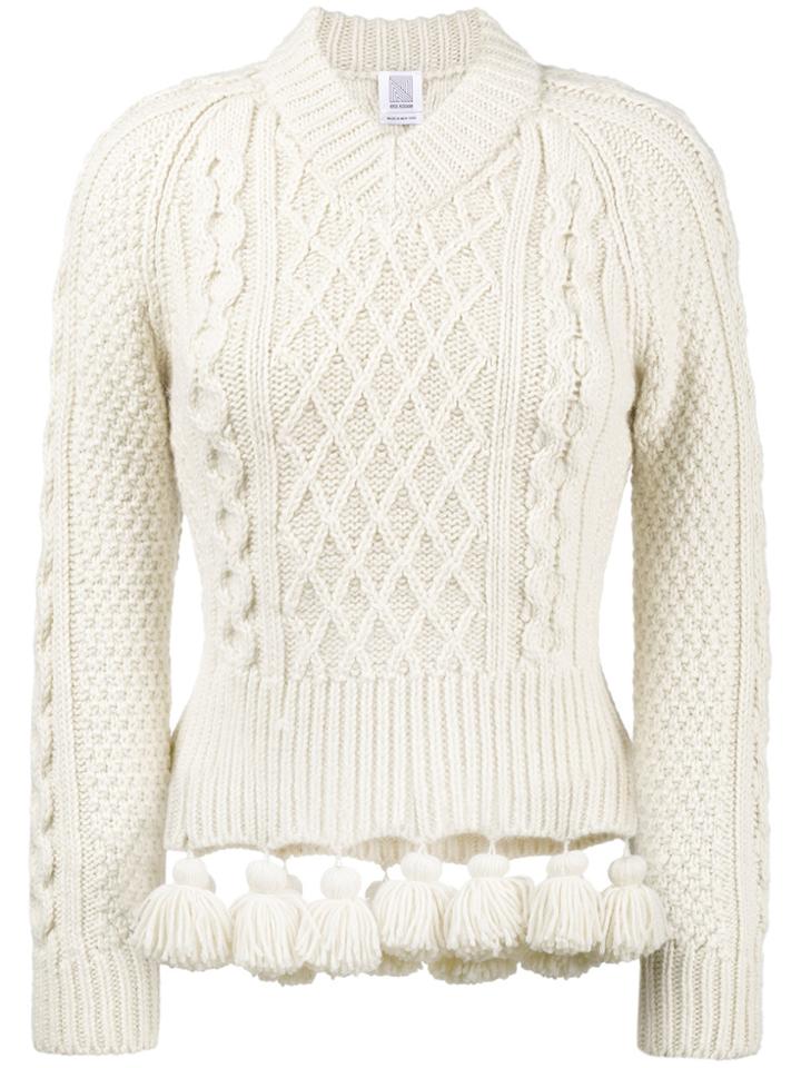 Rosie Assoulin Grandma Elanor Pom Pom Jumper - Nude & Neutrals