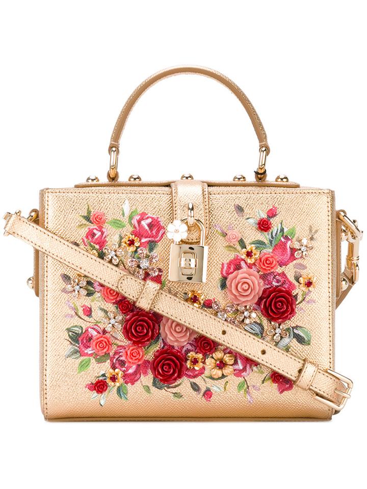 Dolce & Gabbana - Brick Handbag - Women - Calf Leather/acrylic/metal/glass - One Size, Grey, Calf Leather/acrylic/metal/glass