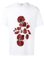 Msgm Smashed Skateboard T-shirt, Men's, Size: Medium, White, Cotton