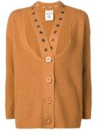 Semicouture Cut-out Cardigan - Brown