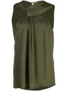 Yigal Azrouel Draped Knot Top - Green