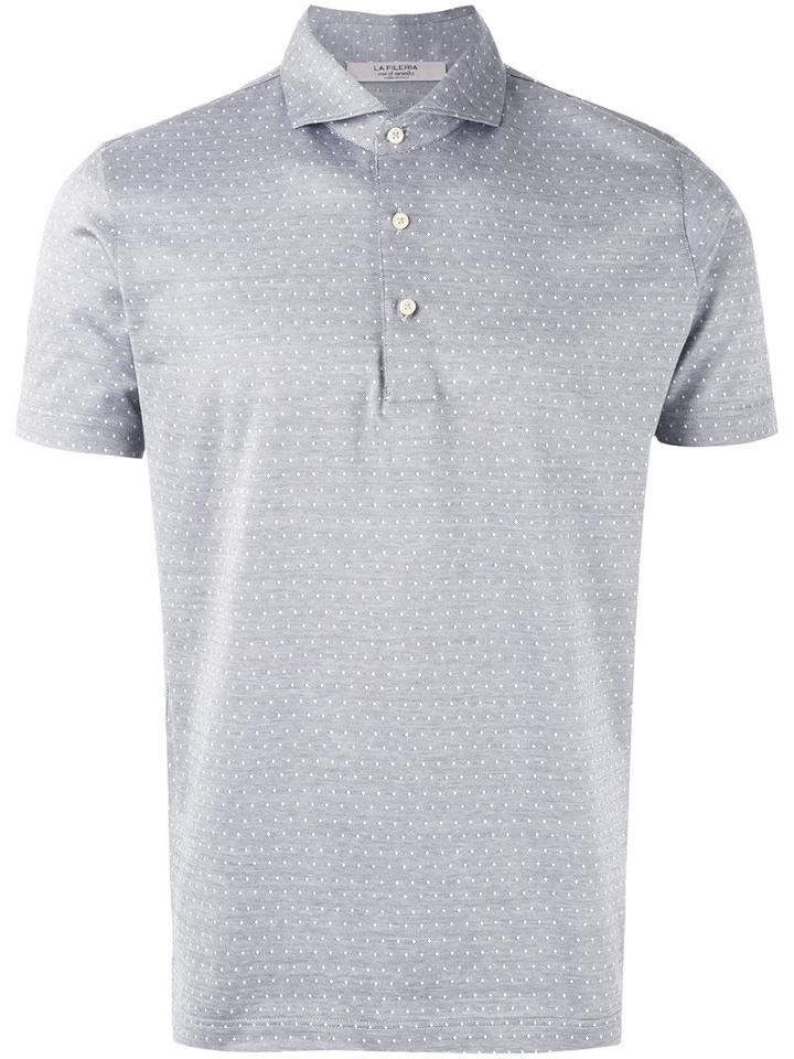 La Fileria For D'aniello - Diamond Pattern Polo Shirt - Men - Cotton - 54, Grey, Cotton