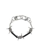 Heron Preston Barbwire-detail Bracelet - Metallic