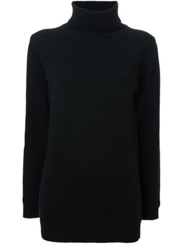 Me & Mr. Gentleman Long Roll Neck Jumper, Women's, Black, Nylon/wool