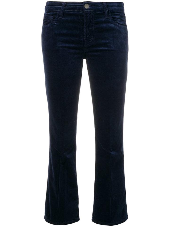 J Brand Selena Mid-rise Cropped Trousers - Blue