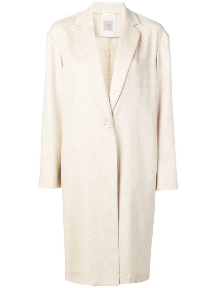 Eleventy Single Breasted Coat - Neutrals