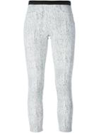 Helmut Lang Printed Cropped Slim Fit Trousers