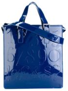 Assouline Didot Bookbag Tote, Adult Unisex, Blue, Patent Leather/cotton