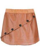 Andrea Bogosian Panelled Leather Skirt - Brown