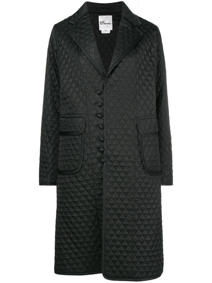 Comme Des Garçons Noir Kei Ninomiya Button-down Quilted Coat - Black