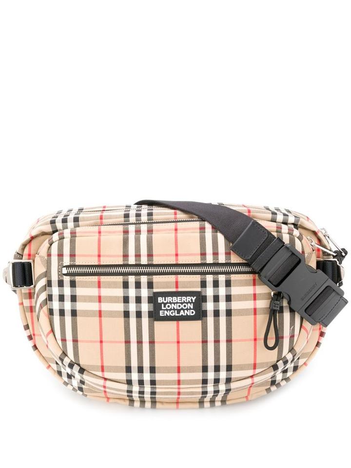 Burberry Checked Belt Bag - Neutrals