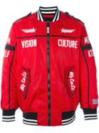 Ktz Zipped Biker Jacket, Men's, Size: Small, Red, Nylon