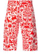 Holiday Animal Print Shorts - Red