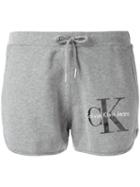 Calvin Klein Jeans - Logo Print Shorts - Women - Cotton - M, Women's, Grey, Cotton