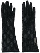 Gucci Gg Tulle Gloves - Black