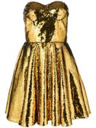 Amen Sweetheart Neck Dress - Gold