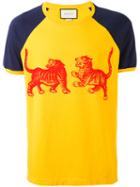Gucci - Tiger Print T-shirt - Men - Cotton - M, Yellow/orange, Cotton