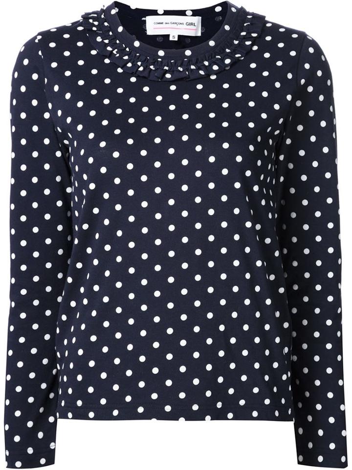 Comme Des Garçons Girl Polka Dot Print Sweatshirt