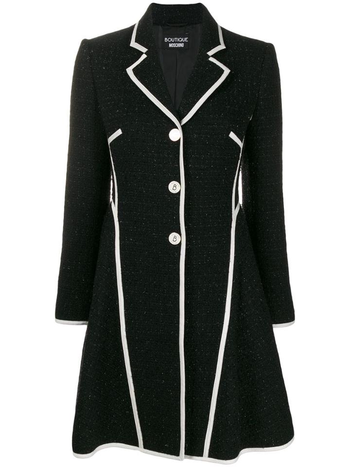 Boutique Moschino Textured Tweed Jacket - Black