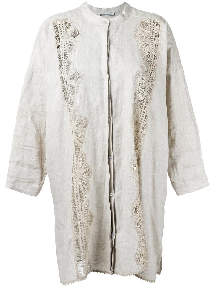 Martha Medeiros - Letícia Beach Dress - Women - Silk/linen/flax/modal - M, White, Silk/linen/flax/modal