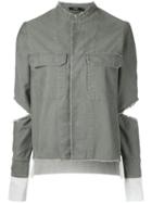 Bassike - Ribbed Detail Jacket - Women - Cotton - 8, Women's, Green, Cotton