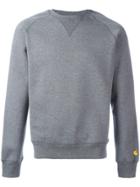 Carhartt Logo Embroidered Sleeve Sweatshirt - Grey