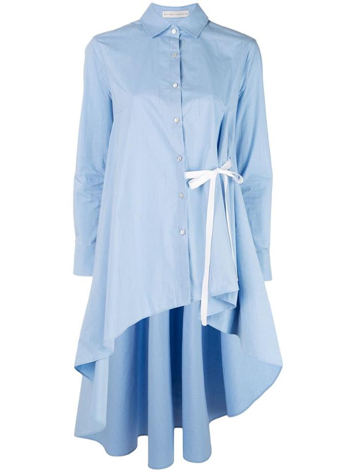 Palmer / Harding Long Asymmetric Shirt - Blue
